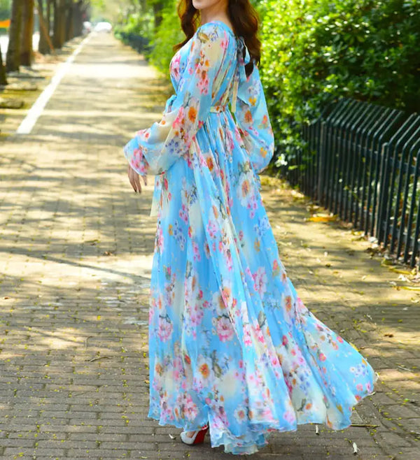 Beautiful Floral Printed Maxi Dress