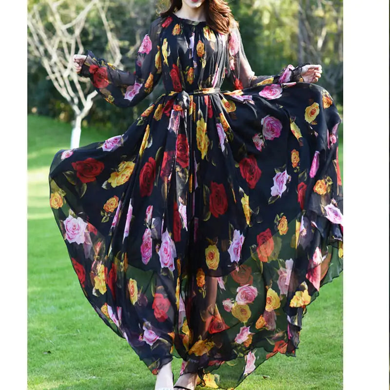 Beautiful Floral Printed Maxi Dress