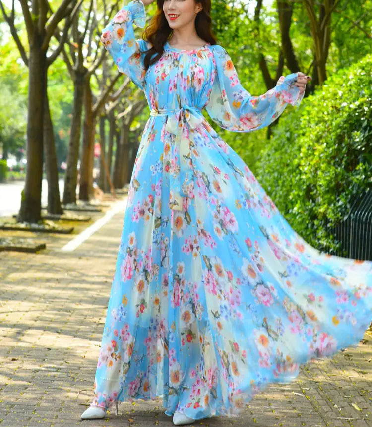 Beautiful Floral Printed Maxi Dress