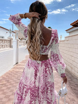 Beautiful V-Neck Backless Long Dress